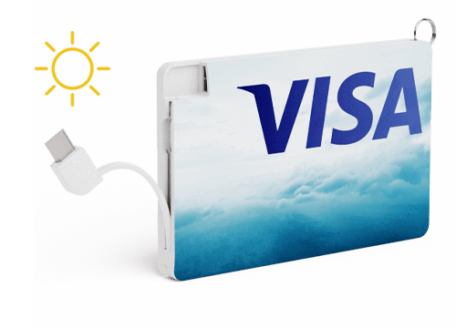 Solar Card - Gepersonaliseerde Powerbank op zonne-energie Solar Card - Gepersonaliseerde Powerbank op zonne-energie
