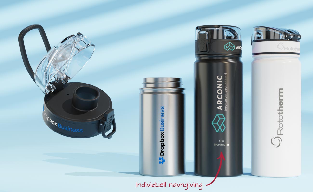 Aqualok Metal - Personlige vannflasker