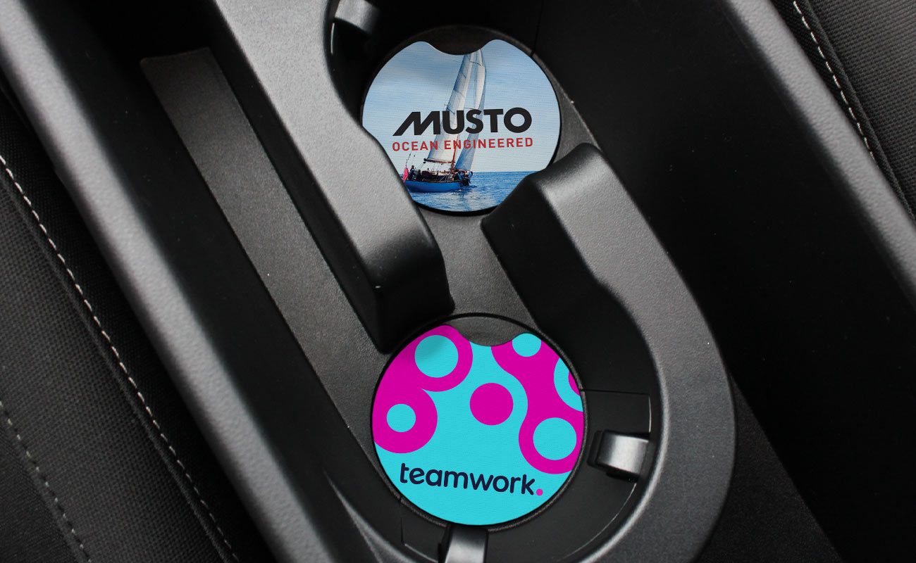 CarCoaster - Bordbrikker med logo gallery thumbnail