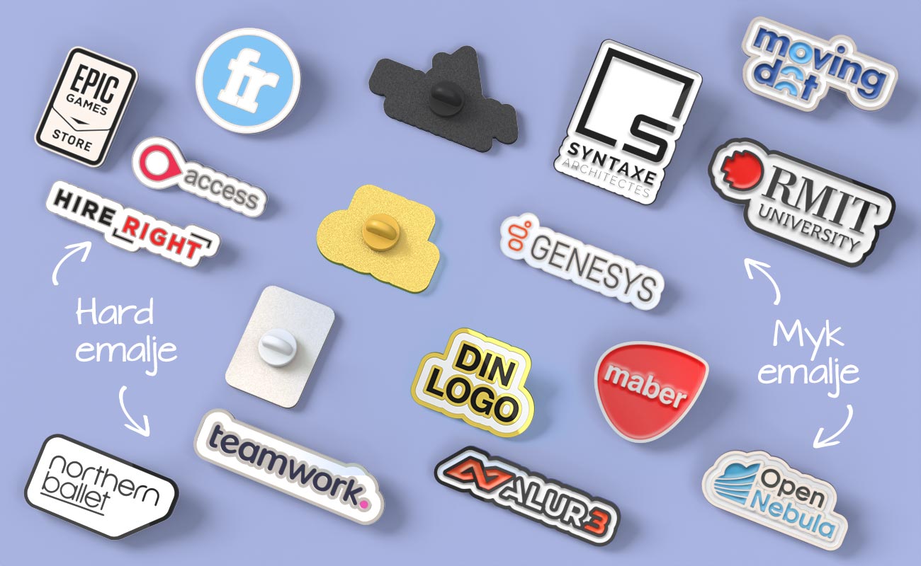 Emaljebadge Pins med logo