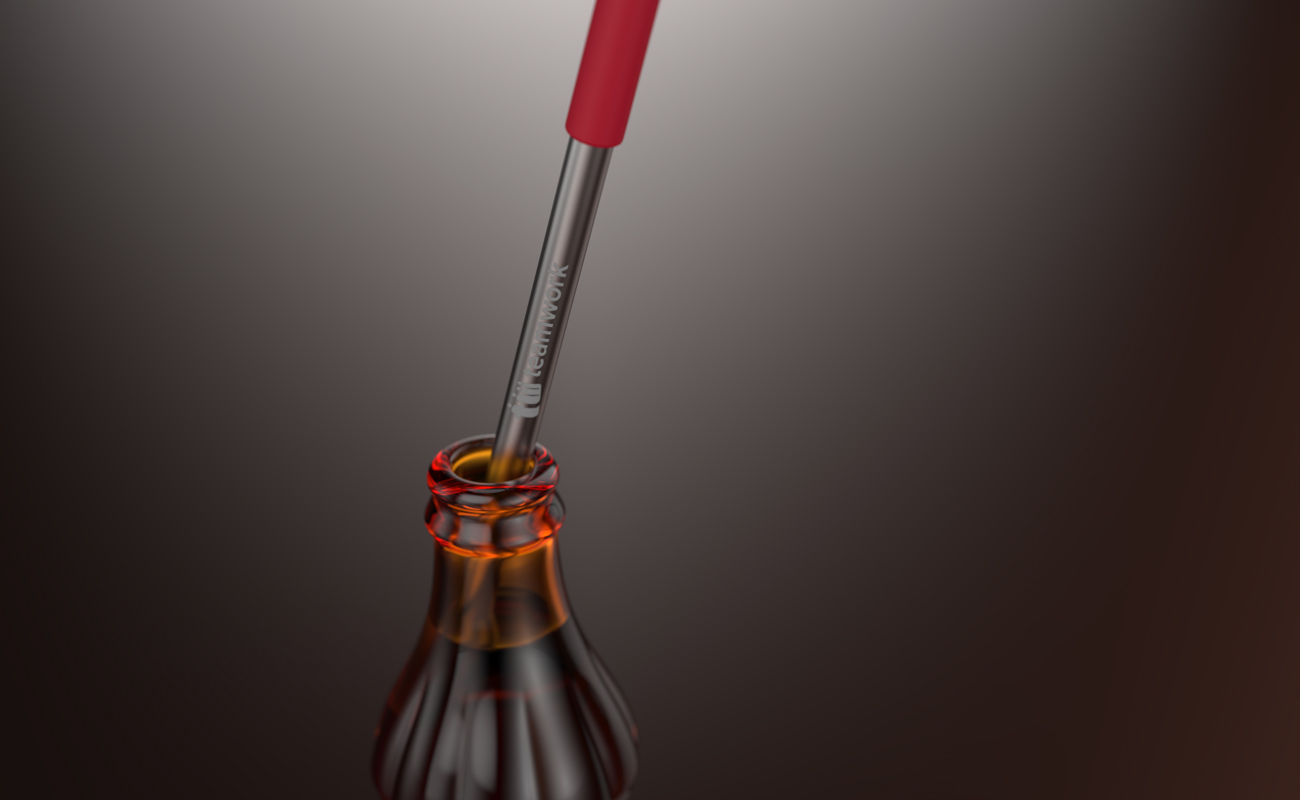 Funky - Stålstrå med logo gallery thumbnail