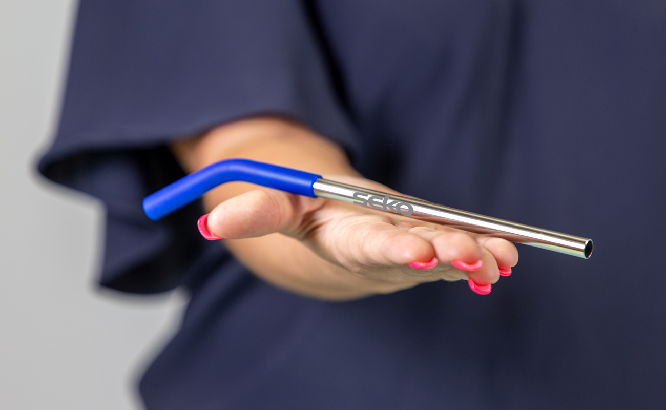 Funky - Metallstrå med logo gallery thumbnail