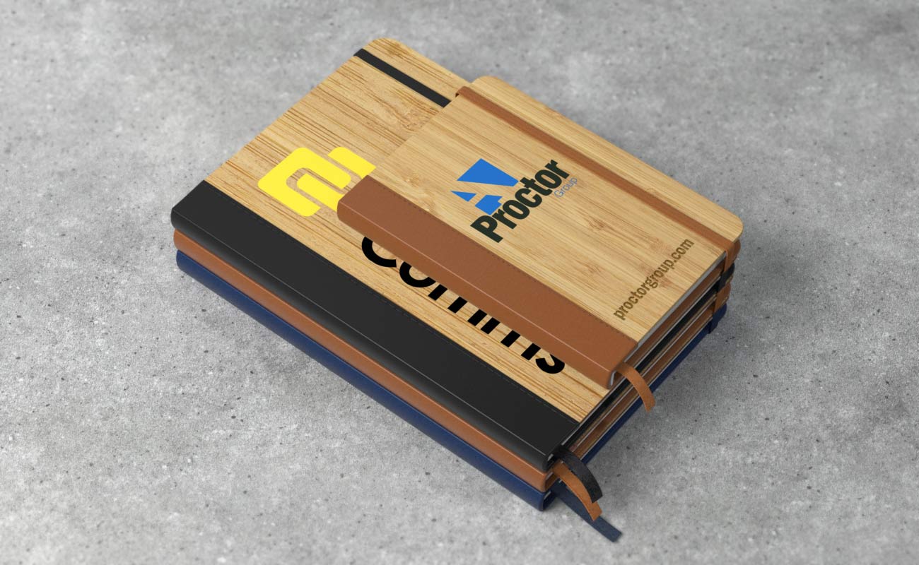 Grove - Kampanje Notatbøker i bambus med logo gallery thumbnail