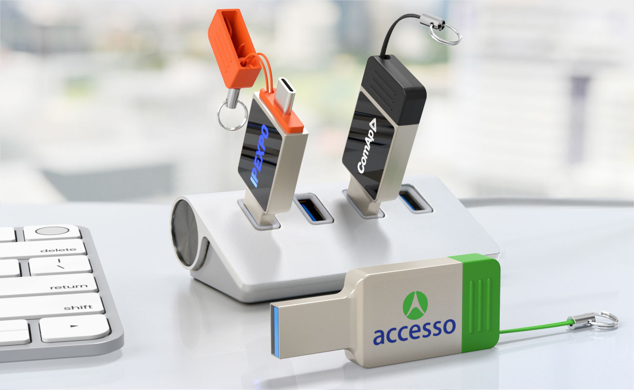 Neon - Minnepinne med USB-C med Logo gallery thumbnail