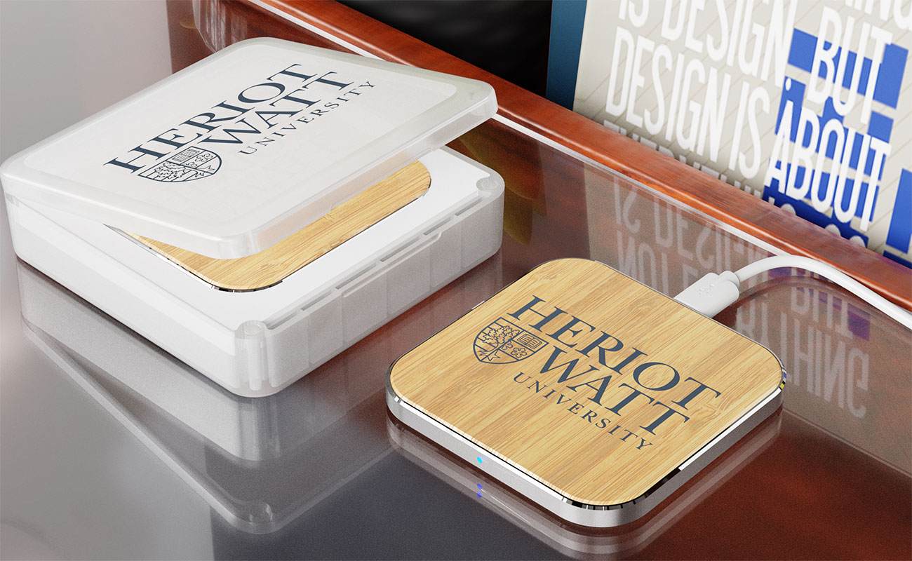 Savanna - Qi trådløs lader med logo i bambus gallery thumbnail