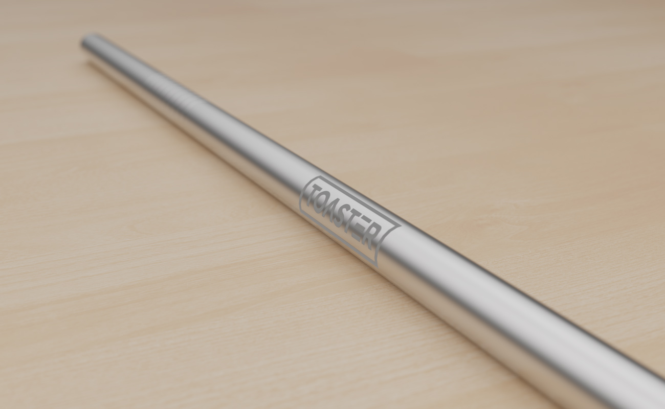 Straight - Gjenbrukbare sugerør med logo gallery thumbnail