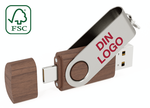 Twister Go Wood - USB-C med Logo Twister Go Wood - USB-C med Logo