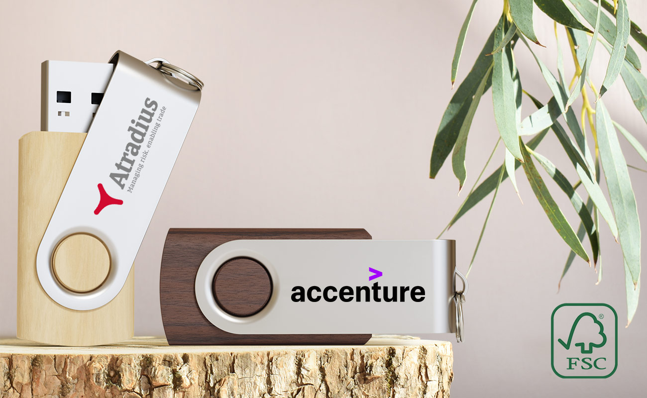Twister Wood - Tre USB-minne Twister Wood - Tre USB-minne