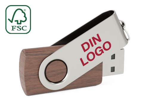 Twister Wood - USB Minnepenn Med Logo
